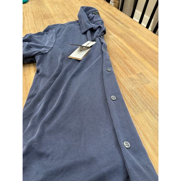 NWT Porter & Ash Mens Shirt Button Down Soft Modal Blend Blue Navy Large - Picture 9 of 9